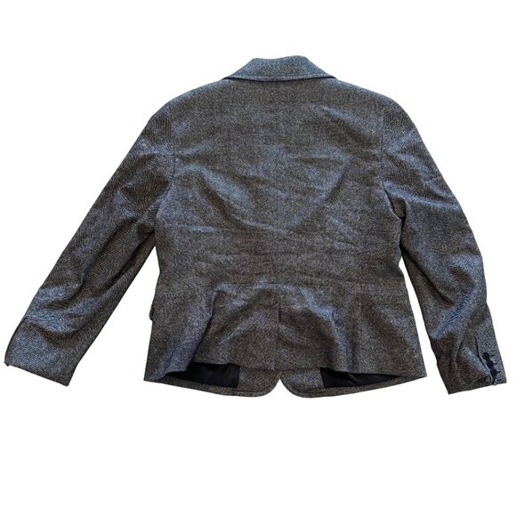 Talbots Womens Charcoal Gray Wool Blend Blazer Size 16 With Button Closure - Picture 6 of 8